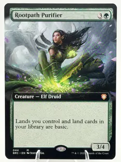 Rootpath Purifier EXTENDED ART Brothers’ War Commander Elf 044 BRC 2022 MTG NM - Image 1
