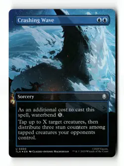 Crashing Wave (Borderless) Holo U Avatar: The Last Airbender 300 NM NM - Image 1