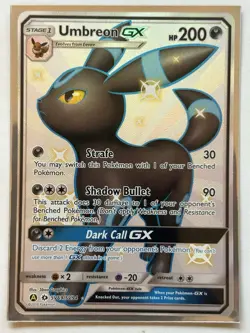 Pokemon Umbreon GX TCG SV69/SV94 Hidden Fates Shiny Holo Rare Card - Image 1