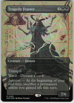 MTG Tragedy Feaster Borderless Foil NM Secrets of Strixhaven Magic 293 - Image 1