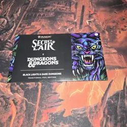 Wizards of the Coast MTG Secret Lair D&D Black Lights & Dark Dungeons Foil SEALD - Image 2