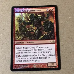 Siege-Gang Commander Foil Lite Crease Condition See Pics - Image 1
