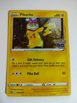 Pikachu SWSH234 - NM/Mint - Pokemon Go Black Star Promo TCG Card - Image 1