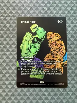 MTG Primal Vigor #0081 Foil Borderless M Marvel Universe Eternal-Legal (MAR) - Image 1