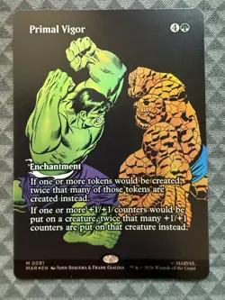 MTG Primal Vigor #0081 Foil Borderless M Marvel Universe Eternal-Legal (MAR) - Image 2