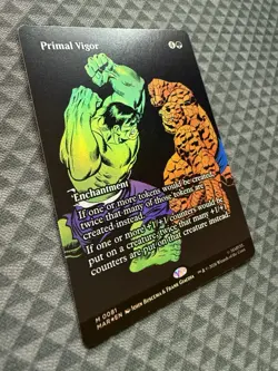 MTG Primal Vigor #0081 Foil Borderless M Marvel Universe Eternal-Legal (MAR) - Image 3