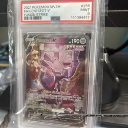 2021 Pokemon Sword & Shield Fusion Strike #255 Genesect V PSA 9 - Image 2