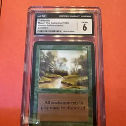 1993 MAGIC THE GATHERING MTG ALPHA TRANQUILITY CGC 6 EX/MN - Image 1