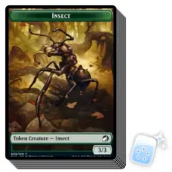 10 pcs INSECT TOKEN (9/19) Innistrad: Midnight Hunt MID Magic MTG MINT CARD - Image 1