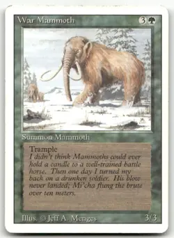 War Mammoth (LP) Revised Edition 3ED Magic MTG - Image 1