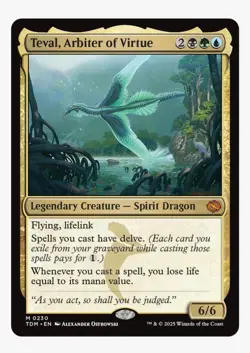 Teval, Arbiter of Virtue | MTG TDM Tarkir | Sultai Delve Lifelink | Mythic | NM - Image 1