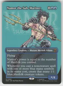 Namor the Sub-Mariner (Borderless) (362) 362 Marvel Super Heroes MTG NM - Image 1