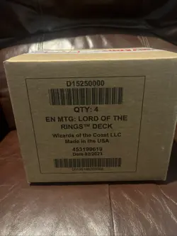 Full Set Of All 4 MTG Lord Of The Rings Commander Decks Tales Of Middle Earth 195166205052 - Image 1