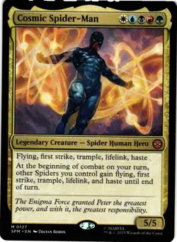 MAGIC MTG MARVEL SPIDER-MAN 0127 M COSMIC SPIDER-MAN NON-FOIL - Image 1