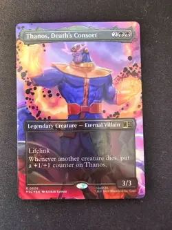 Thanos, Death's Consort (Borderless Foil) 508 - Marvel Superheroes - MTG - (NM) - Image 1