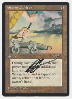 Signed Storm Cauldron MP Alliances Artist Dan Frazier 1996 WOTC MTG Magic Rare! - Image 1