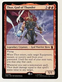 Thor, God of Thunder Marvel Super Heroes Non-Foil MTG NM - Image 1