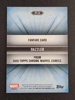 2026 Topps Chrome Marvel Dazzler Fanfare Refractor Insert #FF-12 - Image 3