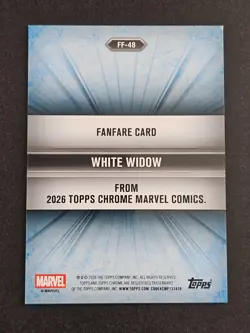 Topps 2026 Topps Chrome Marvel Comics Fanfare Insert White Widow #FF-48 - Image 3