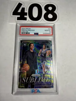 2024-25 Panini Prizm Rob Dillingham #24 RC Rookie Sublime Case Hit SSP PSA 10 - Image 1