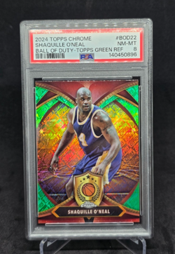 2024 Topps Chrome Shaquille O'neal #BOD-22 - Green Logo Refractor - PSA 8 - Image 1