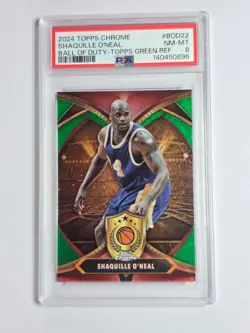 2024 Topps Chrome Shaquille O'neal #BOD-22 - Green Logo Refractor - PSA 8 - Image 3