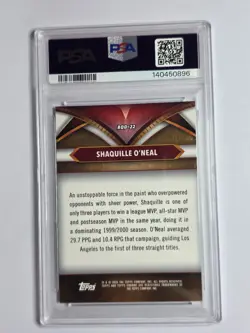 2024 Topps Chrome Shaquille O'neal #BOD-22 - Green Logo Refractor - PSA 8 - Image 4