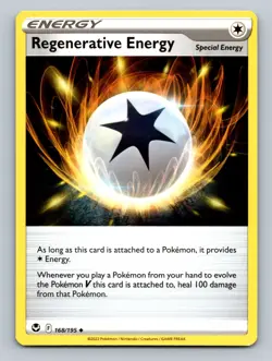 Regenerative Energy Uncommon SWSH12: Silver Tempest #168/195 tcg Pokemon Card NM - Image 1