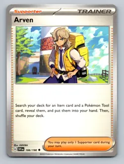 Arven Uncommon SV01: Scarlet & Violet Base Set #166/198 tcg Pokemon Card NM - Image 1