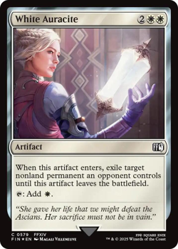 MTG magic 1x White Auracite SURGE FOIL (M/NM) Final Fantasy - Image 1