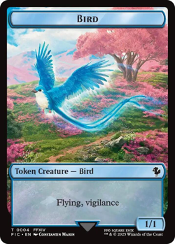 MTG Magic 1x Bird Token FOIL/ Hero #29 Token FOIL (M/NM) Final Fantasy - Image 1