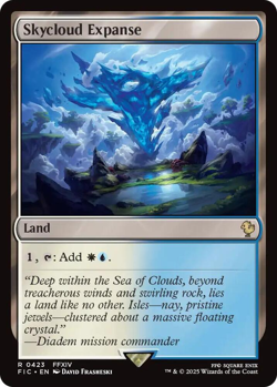 MTG magic 1x Skycloud Expanse SURGE FOIL (M/NM) Commander Final Fantasy - Image 1