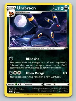 Umbreon Promo McDonald's Promos 2024 #009/015 tcg Pokemon Card NM - Image 1
