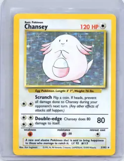 Chansey 3/102 Holo Holo Rare Base Set Unlimited Pokemon Holo Moderately Played - Image 1