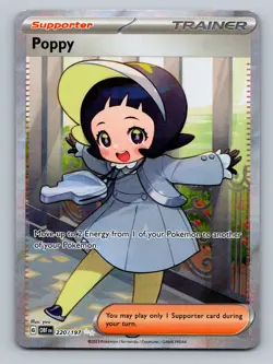Poppy Ultra Rare SV03: Obsidian Flames #220/197 Holo tcg Pokemon Card - Image 1