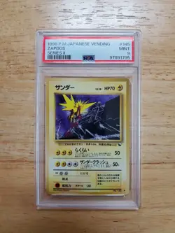 Pokemon PSA 9 MINT 1998 Zapdos 145 Japanese Vending Series 2 Card - Image 1