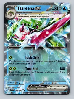 Tsareena ex SV04: Paradox Rift #046/182 Holo tcg Pokemon Card - Image 1