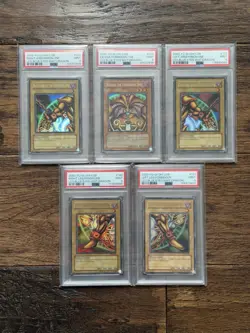 PSA 9 Complete Exodia Set LOB Legend Of Blue Eyes Yu-Gi-Oh! 5 Cards 2002 - Image 1
