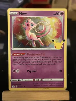 Mew # 011/025 Holo Rare 2021 Pokemon Card Celebrations 25th Anniversary NM - Image 1