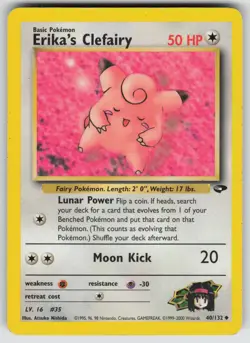 Erika's Clefairy 40/132 Uncommon Gym Challenge Pokemon Unlimited Lightly Played - Image 1
