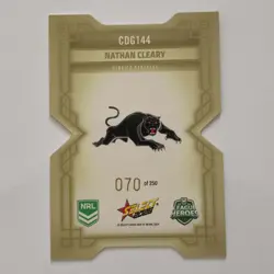 Nathan Cleary Gold Die Cut 070/250 2026 NRL League Heroes Penrith Panthers - Image 2