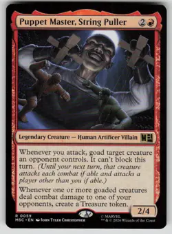 Puppet Master, String Puller Rare Commander: Marvel Super Heroes 59 MTG NM 2026 - Image 1