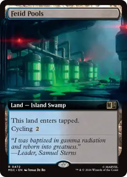 x1 Fetid Pools - Extended Art R MTG Commander: Marvel Super Heroes M/NM, English - Image 1
