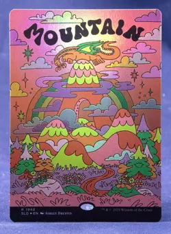 Mountain (1948) - FOIL MTG - Secret Lair Flower Power SLD Ashley Dreyfus - NM - Image 1