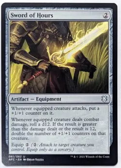 Adventures in the Forgotten Realms SWORD OF HOURS NM Magic MTG Commander - Image 1