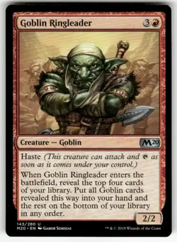 GOBLIN RINGLEADER #143 MTG CORE SET 2020 - Image 1