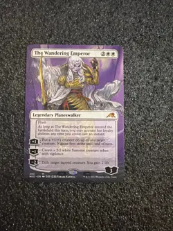 MTG TCG the Wandering Emperor Planeswalker Borderless Kamigawa: Neon Dynasty NM - Image 1