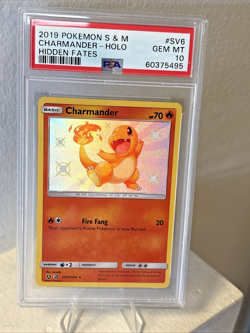 PSA GEM MINT 10 ~ 2019 POKEMON S&M #SV6 CHARMANDER - HOLO ~ HIDDEN FATES ~ 🔥🔥 - Image 1