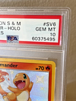 PSA GEM MINT 10 ~ 2019 POKEMON S&M #SV6 CHARMANDER - HOLO ~ HIDDEN FATES ~ 🔥🔥 - Image 3