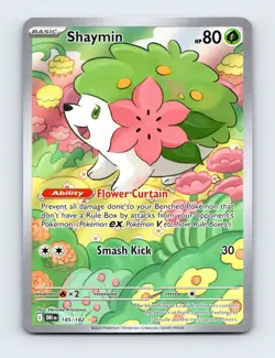 NM Shaymin 185/182 Destined Rivals Illustration Rare Pokemon Card - Image 1